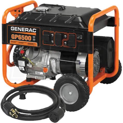 Generac Egd 5940cordkit Gp6500 6500 Watt Portable Generator With 30 Amp