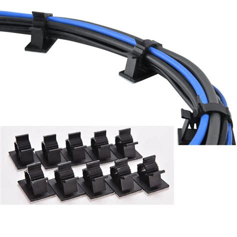 pcslot mm cable cord adhesive fasteners clips organizer clamp