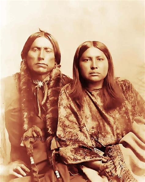 Comanche Indian Chief Quanah Parker And Wife Photo Native American 1895