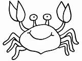 Crab Pages Printable Coloring Colouring Crabs Kids sketch template