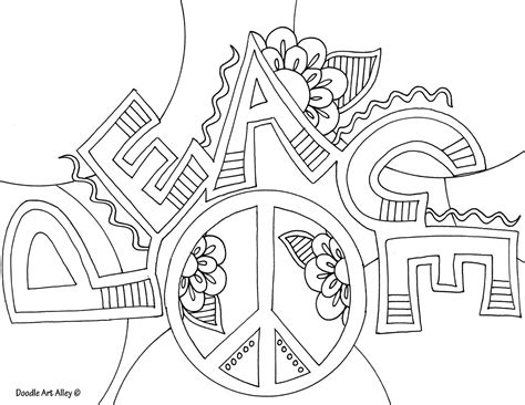 gambar instant  rock roll peace coloring page art fantasy pages