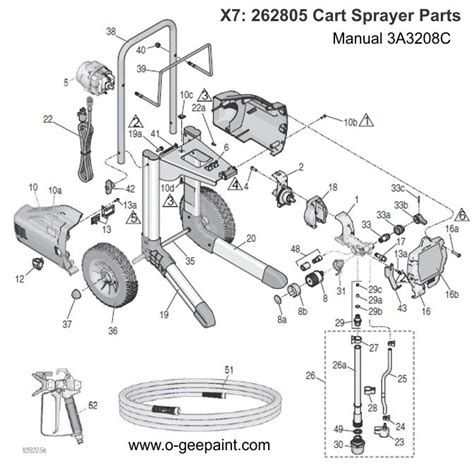 gee paint  airless sprayer cart mount parts