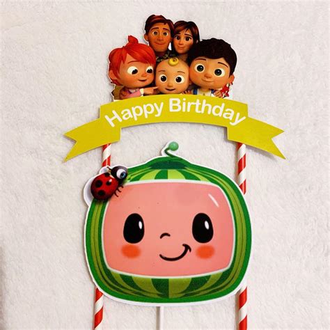 personalised cake topper cocomelon babies kids toys walkers