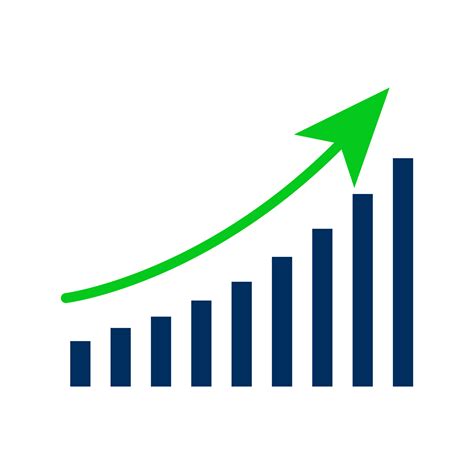 increasing stocks icon growing graph bar chart  png