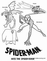 Spider Miles Morales Coloring Man Pages Verse Into Villains Printable Spiderman Print Ultimate Book Milesmorales sketch template