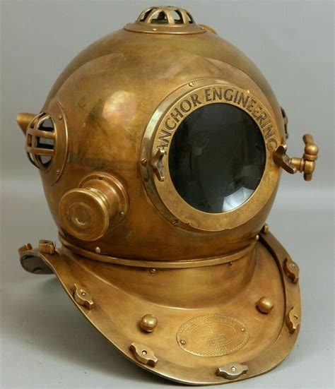diving helmet  marine divers helmet large metal deep sea etsy