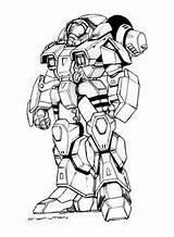 Coloring Pages Robotech sketch template
