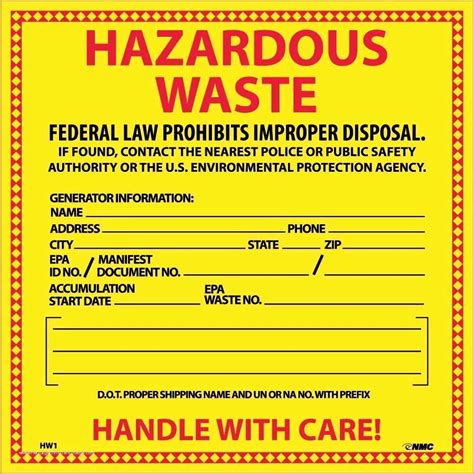 hazardous waste label template  hazardous waste label templates