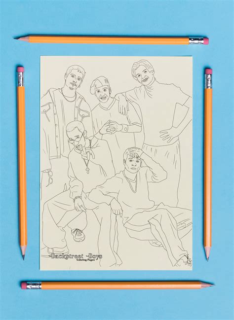 backstreet boys printable coloring page bsb coloring page etsy