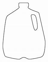 Milk Jug Printable Clipart Outline Template Pattern Stencils Pdf Templates Patternuniverse Coloring Patterns Drawing Print Container Crafts Food Use Svg sketch template
