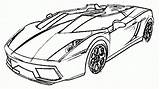 Coloring Cars Sports Printable Pages Colouring Popular sketch template