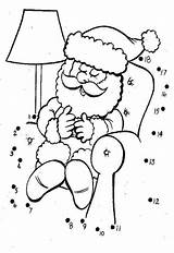 Dot Christmas Coloring Pages Dots Connect Printable Santa Everfreecoloring Popular sketch template