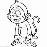 Monkey Coloring Pages Sock Baby Girl Getcolorings sketch template