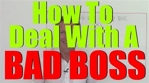 How To Deal With A Bad Boss Youtube