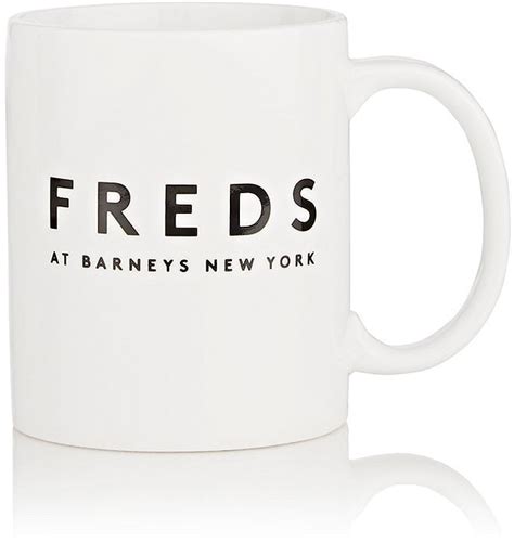 freds at barneys new york logo ceramic mug cheap cute white elephant