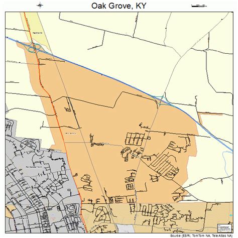 oak grove kentucky street map