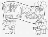 Coloring School 100th Pages 100 Days Printable Printables Happy Print Sheets Kids Popular Choose Board sketch template