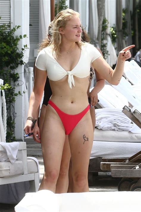 sophie turner in bikini at the delano hotel pool in miami 08 13 2018