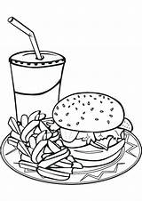 Food Unhealthy Coloring Pages Junk Color Getcolorings Printable sketch template