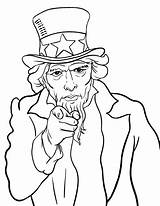Uncle Sam Coloring Drawing Pages Drawings Printable Printables Adult Coloringcafe Books Halloween Patriotic Simple Book Kids Want Sheets Poster July sketch template
