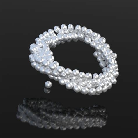 pearl decoration  pearl beads  model cgtrader