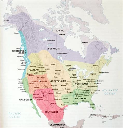 Native American Tribes Map Indigenous Peoples Usa Wondering Maps