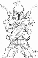 Wars Star Pages Mandalorian Coloring Fett Jango Colouring Printable Printablecolouringpages Adult sketch template