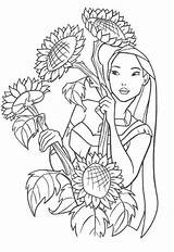 Pocahontas Fleurs Adire Coloring4free Cueille Tourne Pocahantas Everfreecoloring Colorearrr Colorier Pocohontas Coloriages sketch template
