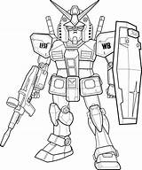 Gundam Coloring Lineart sketch template
