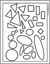 Coloring Pages Shapes Shape Color Pdf Printable Kids Print Cut Kindergarten Preschool Customize Squares Circles Digital Cutting Colorwithfuzzy Adults sketch template
