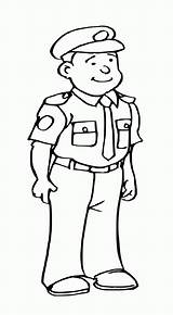 Coloring Pages Police Officer Policeman Getcoloringpages Whitesbelfast Credit sketch template