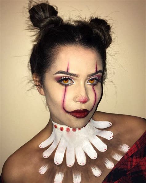 creepy  bloody clown halloween makeup  halloweenmakeup