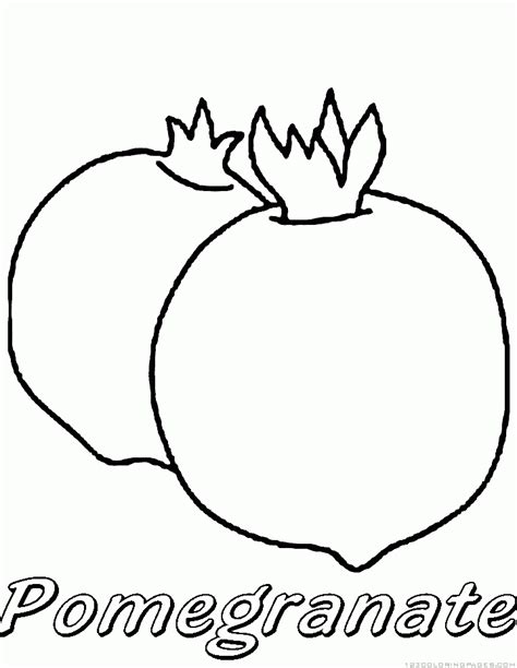 pomegranate coloring pages part