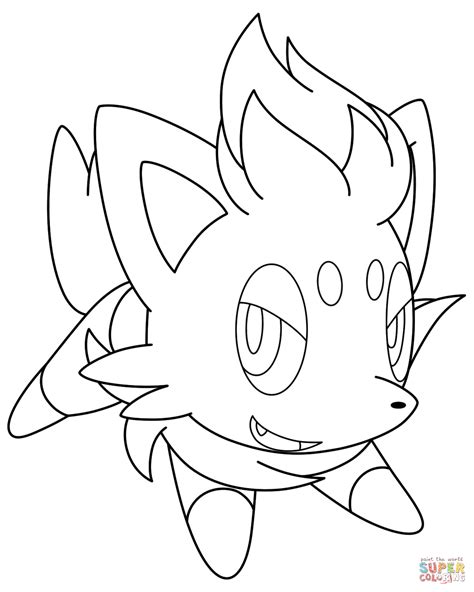 zorua pokemon coloring page  printable coloring pages