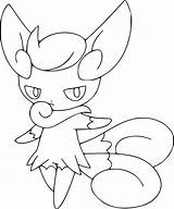 Noctali Pokemone Dedans Greatestcoloringbook Fennec élégant sketch template