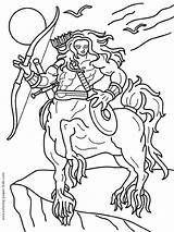 Centaur Coloring Pages Fantasy Medieval Color Kids Colouring Centaurs Printable Sheet Book Sheets Printables Found Designlooter sketch template