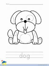 Dog Worksheet Coloring Flashcard Worksheets Animals Cat Sheep Animal Tiger Thelearningsite Info Horse sketch template