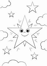 Estrela Fugaz Animados Estrellas Fugaces Colorironline Everfreecoloring Categorias sketch template
