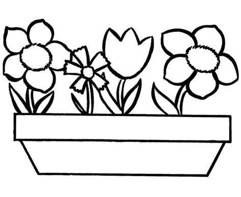 simple flower coloring page cute flower easy flower coloring pages