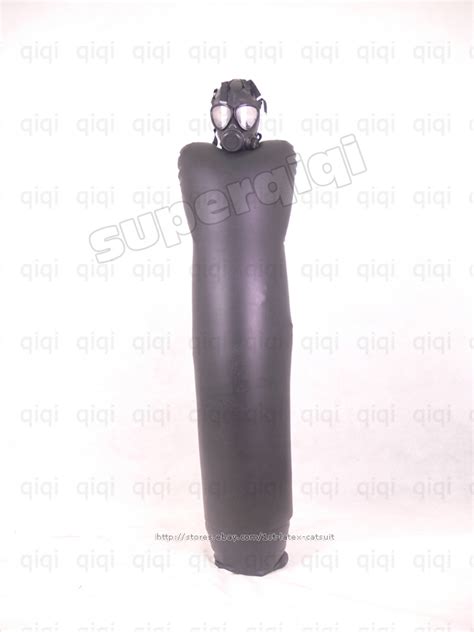 latex rubber 8mm inflatable sleep sack hood suit catsuit bodybag heavy