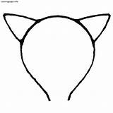 Cat Ears Coloring sketch template