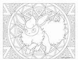 Flareon Coloring Pokemon Pages Windingpathsart Color Printable Adult Mandala Cute Eeveelutions Template Pokémon Getcolorings Seashell Drawing ポケモン 塗り絵 Print 無料 sketch template