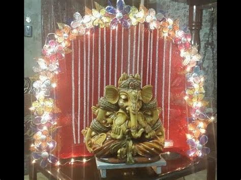 ganpati decoration ideas  home ganesh pooja decoration