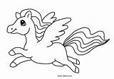 Pegasus Coloring Color Rainbow Draw Non Untuk Mewarnai sketch template