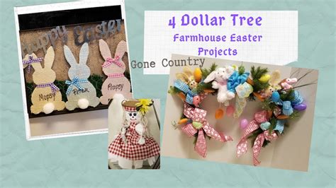 dollar tree diy easter spring farmhouse decor projects