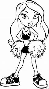 Cheerleader Bratz Colorir Polly Cheerleading Chefe Torcida Qdb sketch template