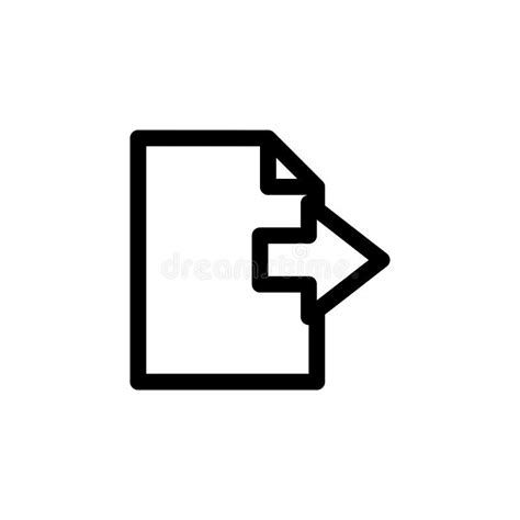 export file icon stock vector illustration  office
