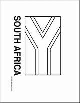 Flag South Africa African Line Drawing Crafts Flags Color Kids Craft Preschool Country Classroom Colouring Pages Poems Worksheets Paintingvalley Coloring sketch template