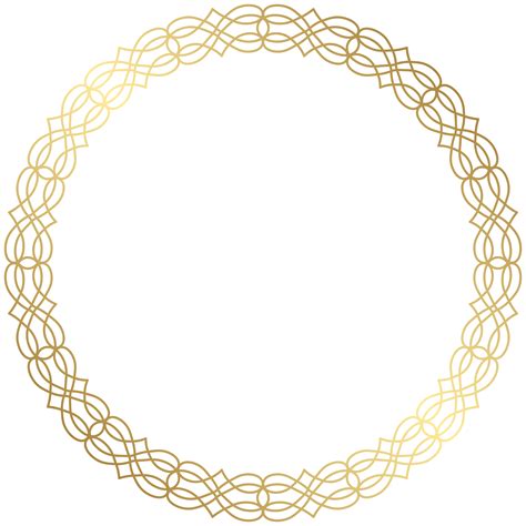 circle gold clip art  gold border transparent png clip art image