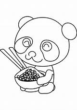 Panda Cute Coloring Drawing Getdrawings sketch template